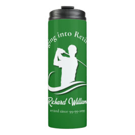 Zwemmen in het pensioen Modern Golf Player Party Thermosbeker