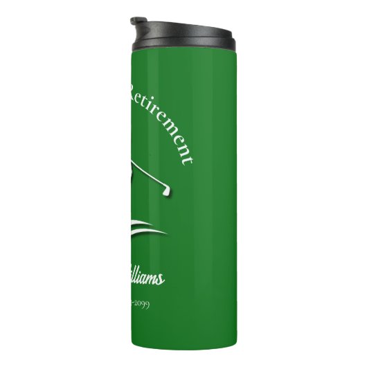 Zwemmen in het pensioen Modern Golf Player Party Thermosbeker (Geroteerd rechts)