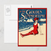 Zwemmen in het rode Briefkaart (Voorkant / Achterkant)