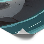 Zwemmen in IJsland Blue Lagoon Print (Hoek)