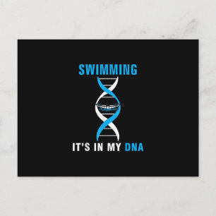 Zwemmen in mijn DNA Funny SwimerSwim Cool Love Briefkaart