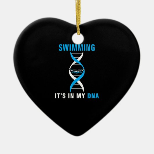Zwemmen in mijn DNA Funny SwimerSwim Cool Love Keramisch Ornament (Voorkant)
