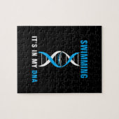 Zwemmen in mijn DNA Funny SwimerSwim Cool Love Legpuzzel (Horizontaal)