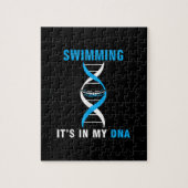 Zwemmen in mijn DNA Funny SwimerSwim Cool Love Legpuzzel (Verticaal)
