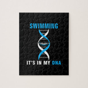 Zwemmen in mijn DNA Funny SwimerSwim Cool Love Legpuzzel