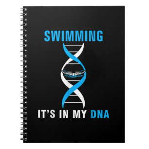 Zwemmen in mijn DNA Funny SwimerSwim Cool Love Notitieboek