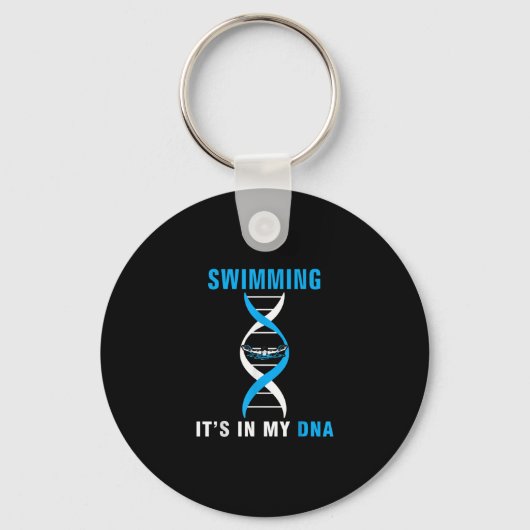 Zwemmen in mijn DNA Funny SwimerSwim Cool Love Sleutelhanger (Voorkant)