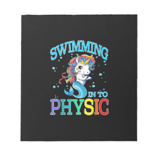Zwemmen in Physic Eenhoorn Mermaid T-Shirt Notitieblok