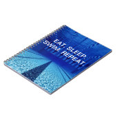 Zwemmen Inspirerend Citaat Notitieboek (Linkerzijde)