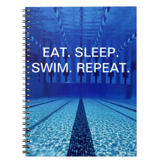 Zwemmen Inspirerend Citaat Notitieboek (Voorkant)