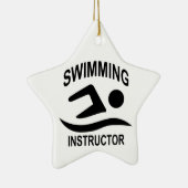 Zwemmen Instructeur T Shirt.png Keramisch Ornament (Rechts)
