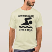 Zwemmen is LIFE! T-shirt (Voorkant)