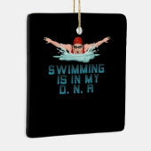 Zwemmen is mijn DNA-zwemmer Keramisch Ornament (Rechts)