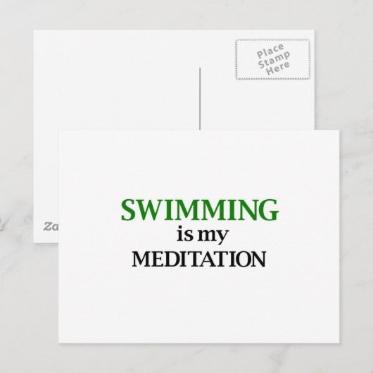 Zwemmen is mijn Meditatie Briefkaart (Voorkant / Achterkant)
