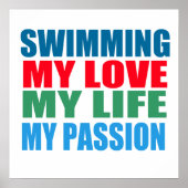 Zwemmen is mijn passie poster (Voorkant)
