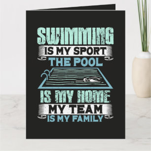 Zwemmen Is Mijn Sport Het Zwembad Is Mijn Thuis Bedankkaart
