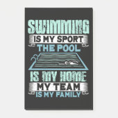 Zwemmen Is Mijn Sport Het Zwembad Is Mijn Thuis Post-it® Notes (Voorkant)