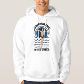 Zwemmen is Mijn wereld - zwemmen in Speedo Hoodie (Voorkant)