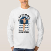 Zwemmen is Mijn wereld - zwemmen in Speedo T-shirt (Voorkant)
