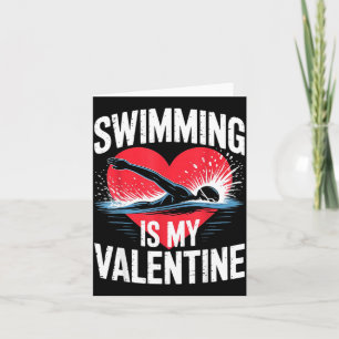Zwemmen is valentijn zwemmer grappige sport kaart