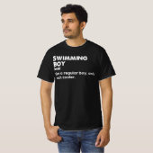 Zwemmen Jongen Grappige Definitie Zwemmer T-shirt (Voorkant volledig)