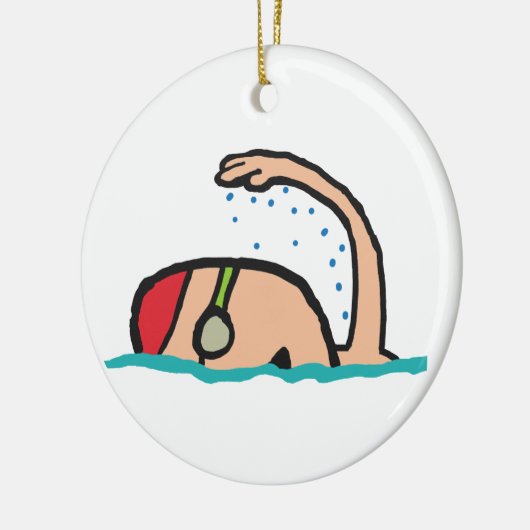 Zwemmen Keramisch Ornament (Links)