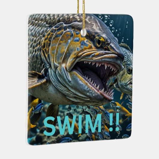 Zwemmen! Keramisch Ornament (Rechts)