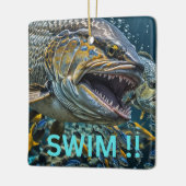 Zwemmen! Keramisch Ornament (Links)