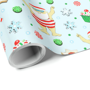 Zwemmen Kerst Geschenk Cadeaupapier