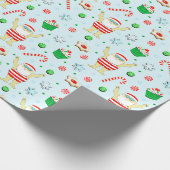 Zwemmen Kerst Geschenk Cadeaupapier (Hoek)