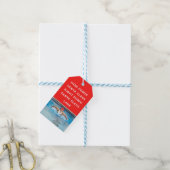 Zwemmen Kerst Geschenklabels Cadeaulabel (Met Touw)