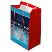Zwemmen Kerst Midden Geschenkentas Medium Cadeauzakje (Voorkant Gekanteld)
