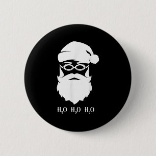 Zwemmen Kerstman H20 Zwemmer Xmas Ronde Button 5,7 Cm