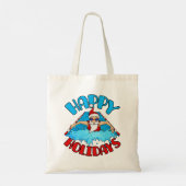 Zwemmen Kerstman Kerstvakantie zwemmer Tote Bag (Achterkant)