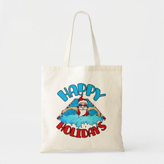 Zwemmen Kerstman Kerstvakantie zwemmer Tote Bag (Voorkant)