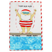 Zwemmen Kerstmis Medium Gift Bag Cadeauzakje (Voorkant)