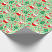 Zwemmen Kerstmis Vakantie Cadeau Inpakpapier (Hoek)