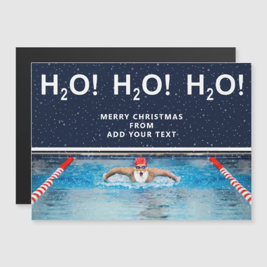 Zwemmen Kerstvakantie cadeau Kaart (Voorkant / Achterkant)