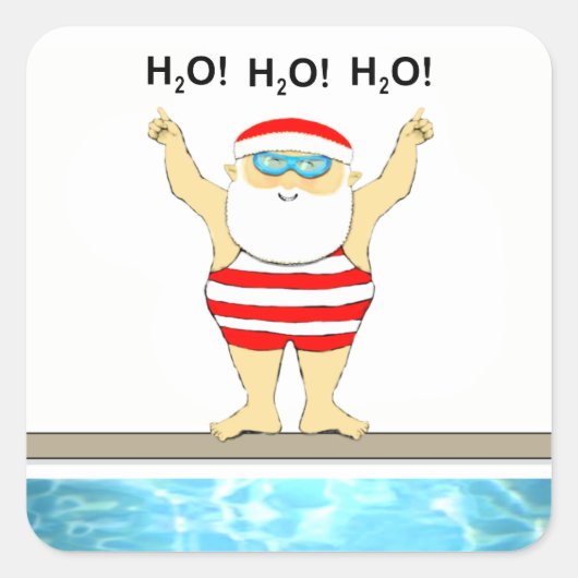 Zwemmen Kerstvakantie Labels (Voorkant)