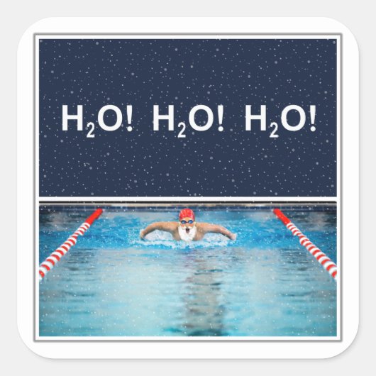 Zwemmen Kerstvakantie Labels (Voorkant)