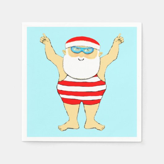 Zwemmen Kerstvakantie Servet (Voorkant)