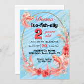 Zwemmen Koi elke leeftijd verjaardagsfeestje Kaart (Voorkant / Achterkant)