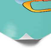 Zwemmen Koi Fish Illustratie Perfect Poster (Hoek)