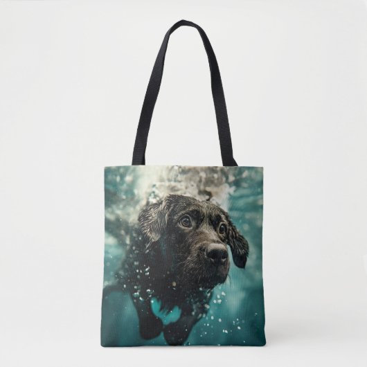 Zwemmen Labrador Puppy Onderwater Ontwerp Tote Bag (Voorkant)