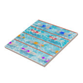 Zwemmen Laps Water Swim Team Naadloos Patroon Tegeltje (Zijkant)