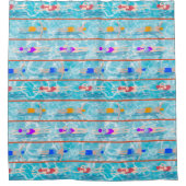 Zwemmen Laps Water Swim Team Patroon Douchegordijn (Voorkant)