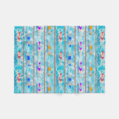 Zwemmen Laps Water Swim Team Patroon Fleece Deken (Voorkant (Horizontaal))