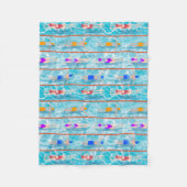 Zwemmen Laps Water Swim Team Patroon Fleece Deken (Voorkant)
