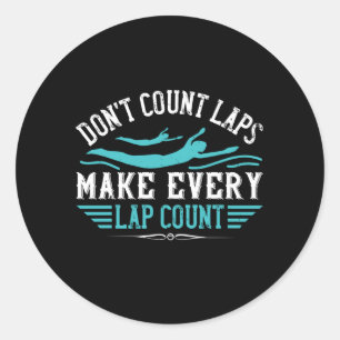 Zwemmen - maak elk aantal van het Laboratorium Ronde Sticker