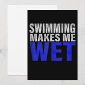 Zwemmen maakt me natte Tanktop Feestdagenkaart (Voorkant / Achterkant)